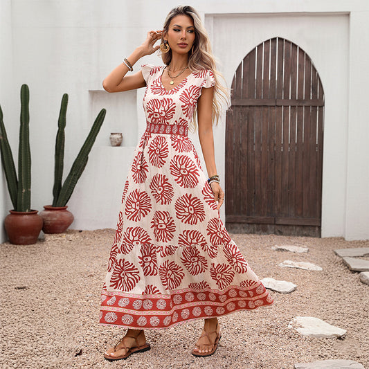 Maxi dress skin pink