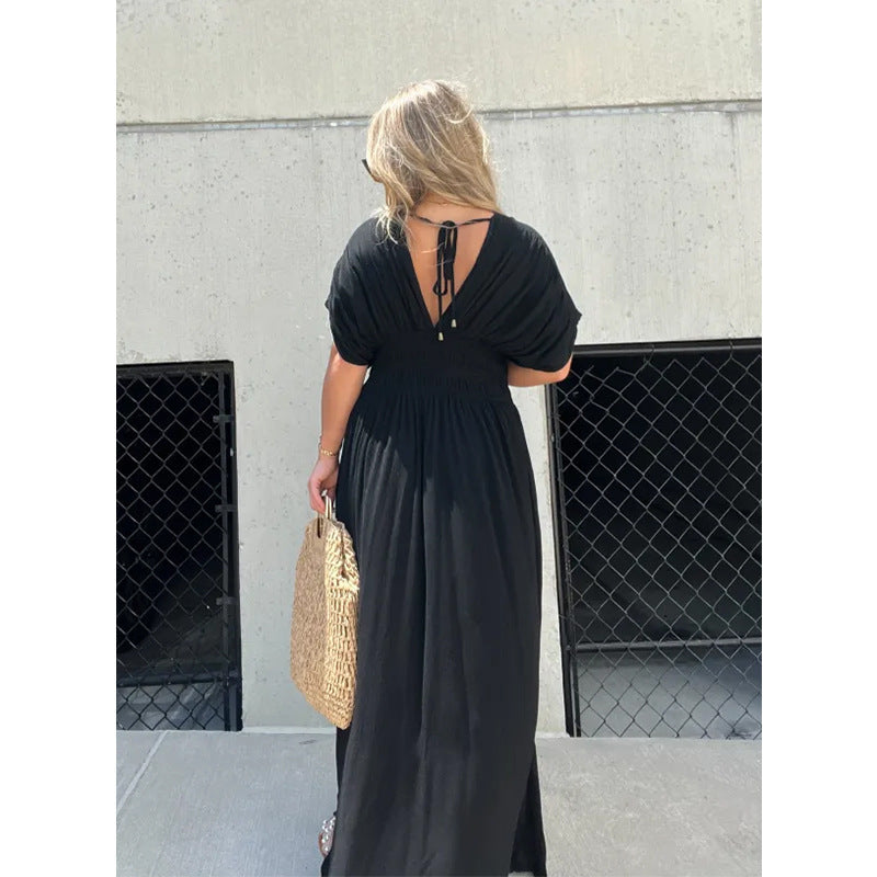 Bat-sleeved Summer Dress