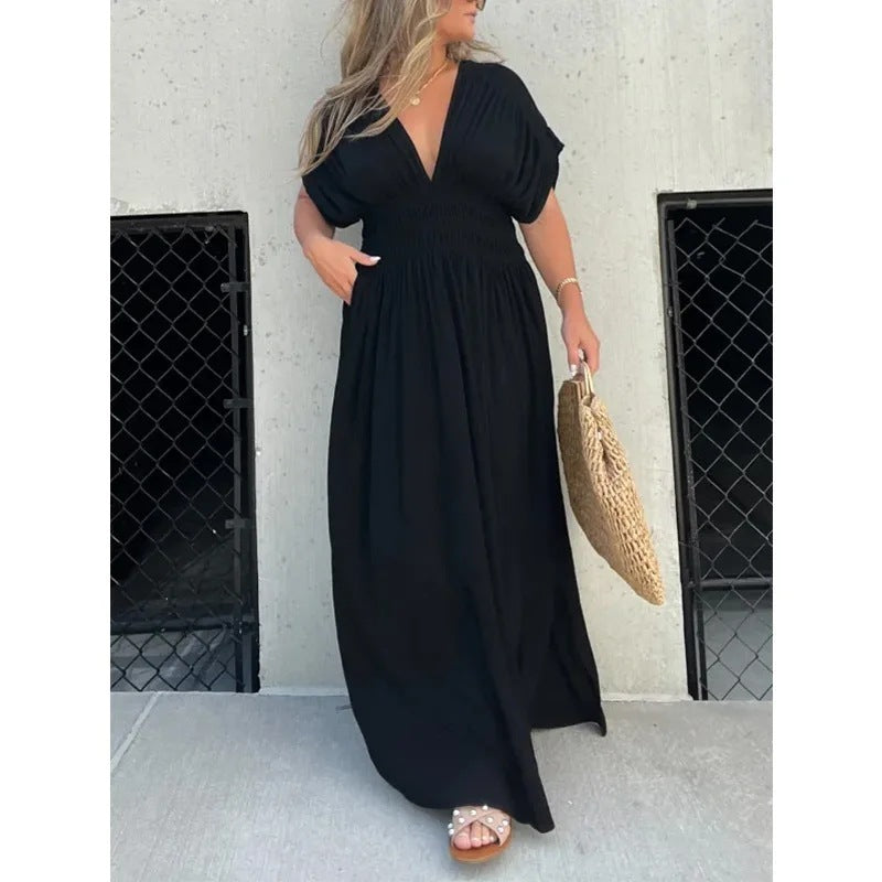 Bat-sleeved Summer Dress