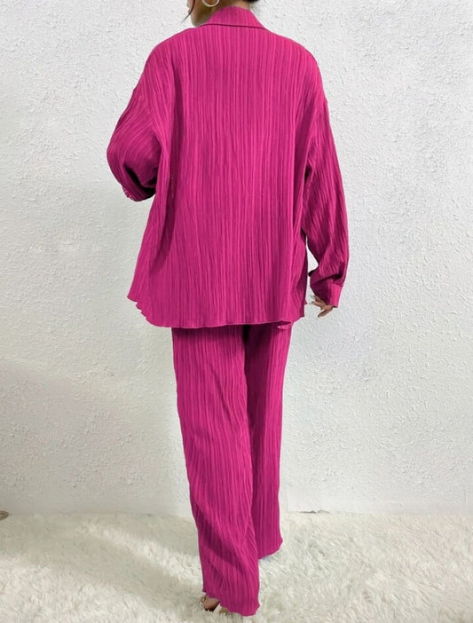 Pleated Loose Fit 2-Piece Set