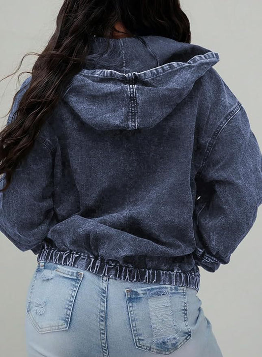 Vintage Washed Denim Look Jacket