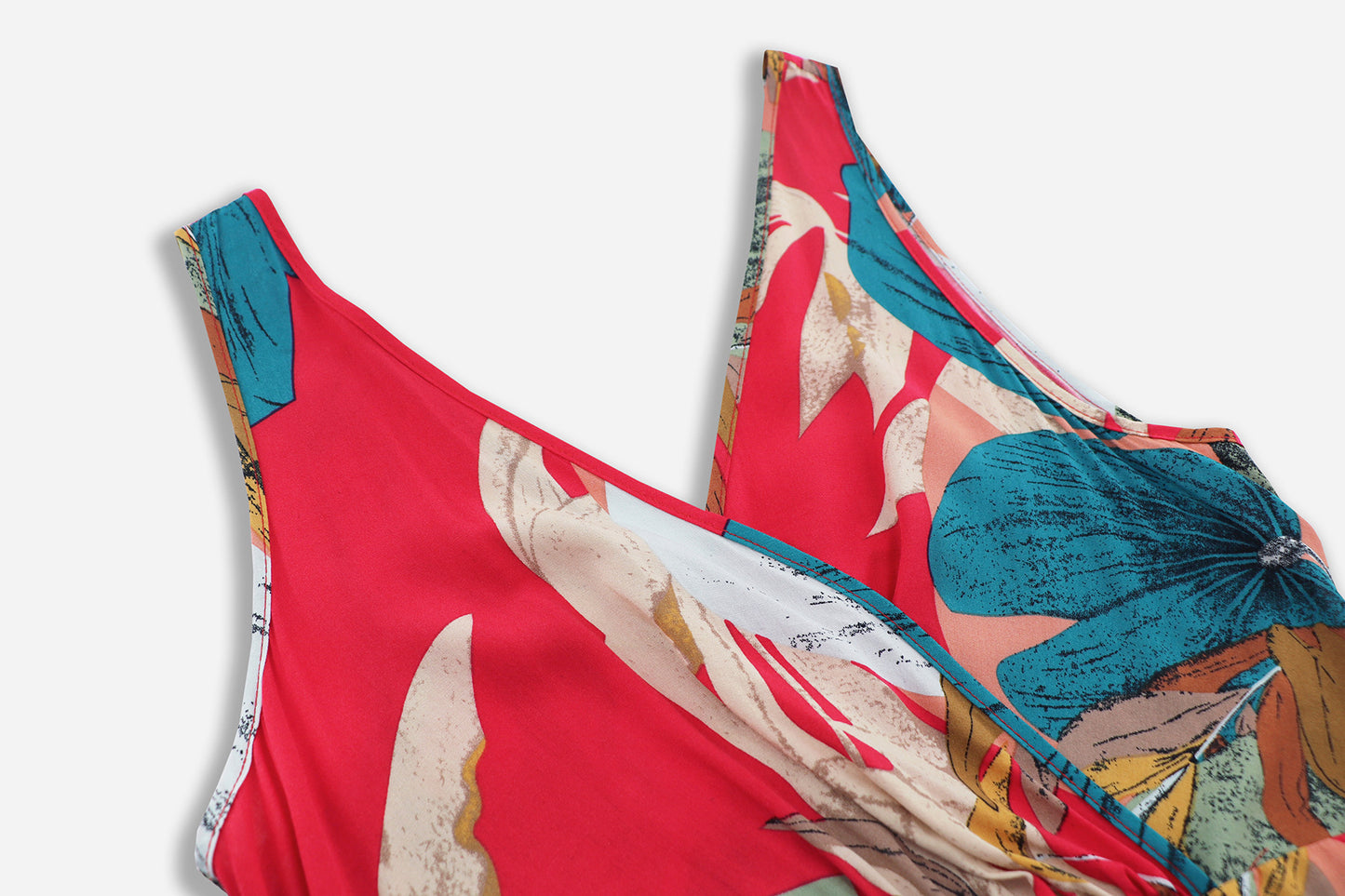 Maxi Jurk met Bloemenprint en V-Hals – Elegante Zomerse Jurk