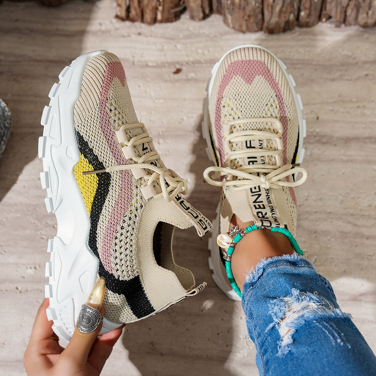 Chunky Mesh Sneakers Dames