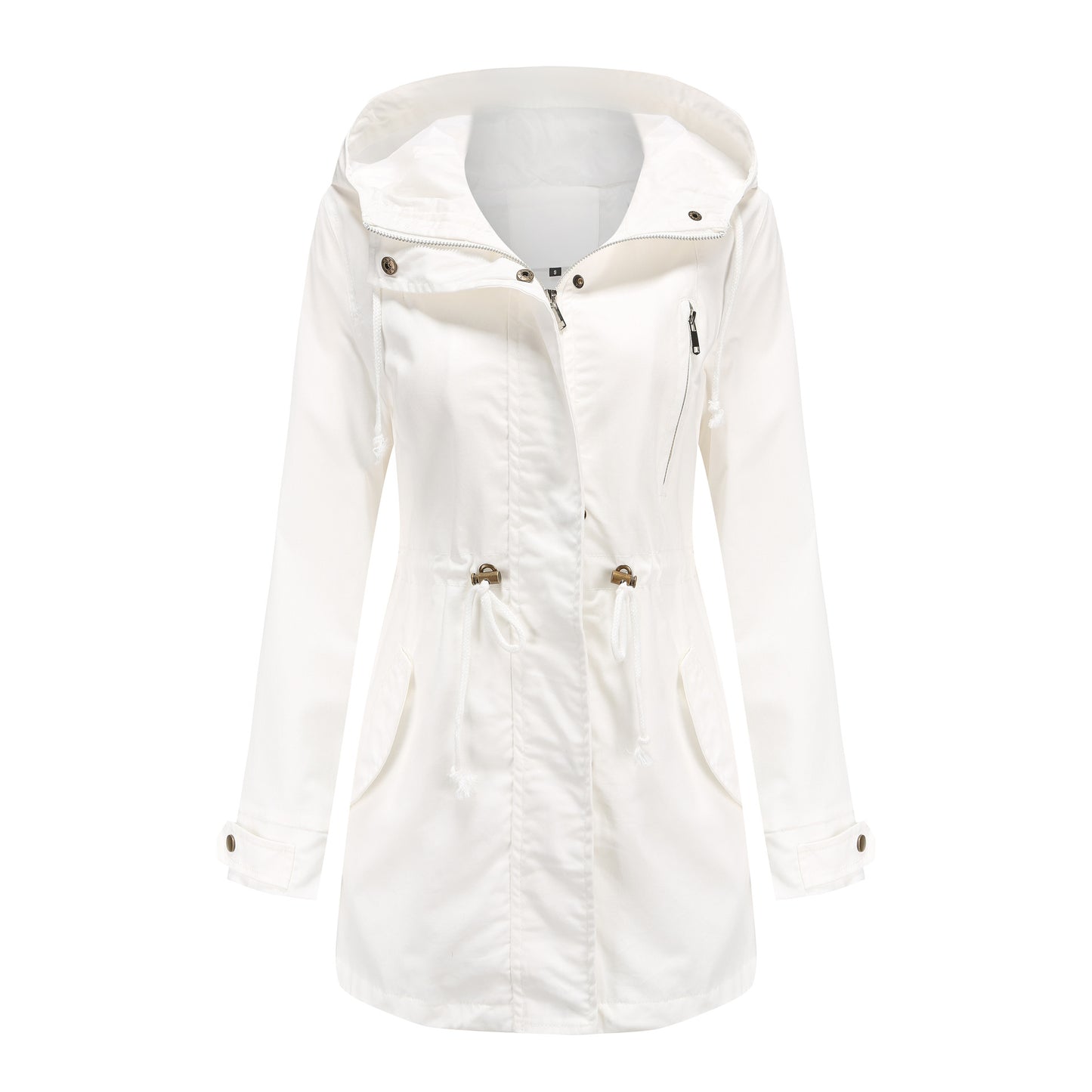 Lichtgewicht trench jacket met capuchon