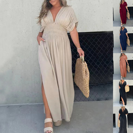 Bat-sleeved Summer Dress
