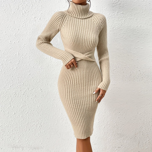 Khaki Sweater Dress