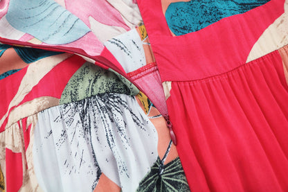 Maxi Jurk met Bloemenprint en V-Hals – Elegante Zomerse Jurk