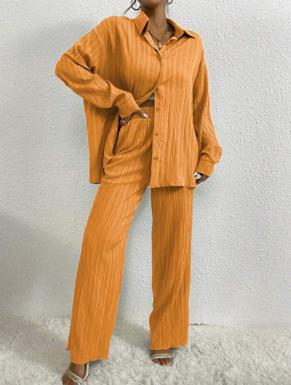 Geplooide Loose Fit 2-delige set