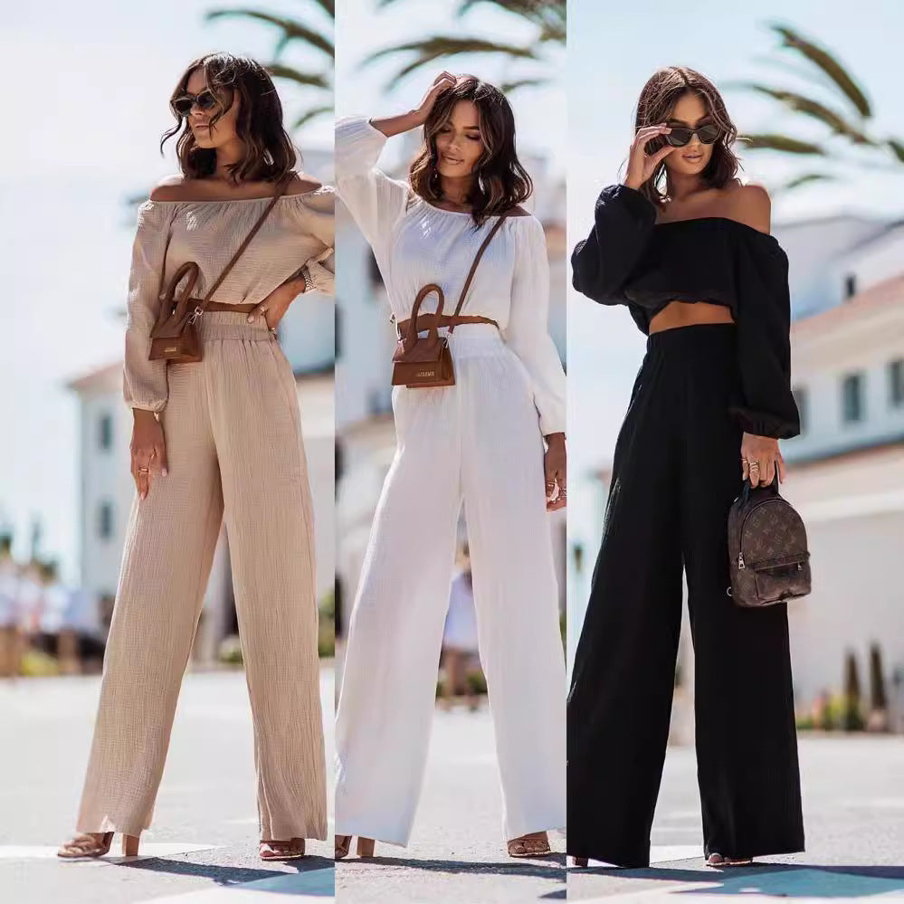 Off-Shoulder Tweedelige Set