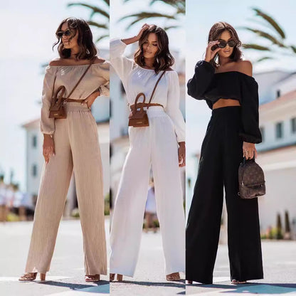 Off-Shoulder Tweedelige Set
