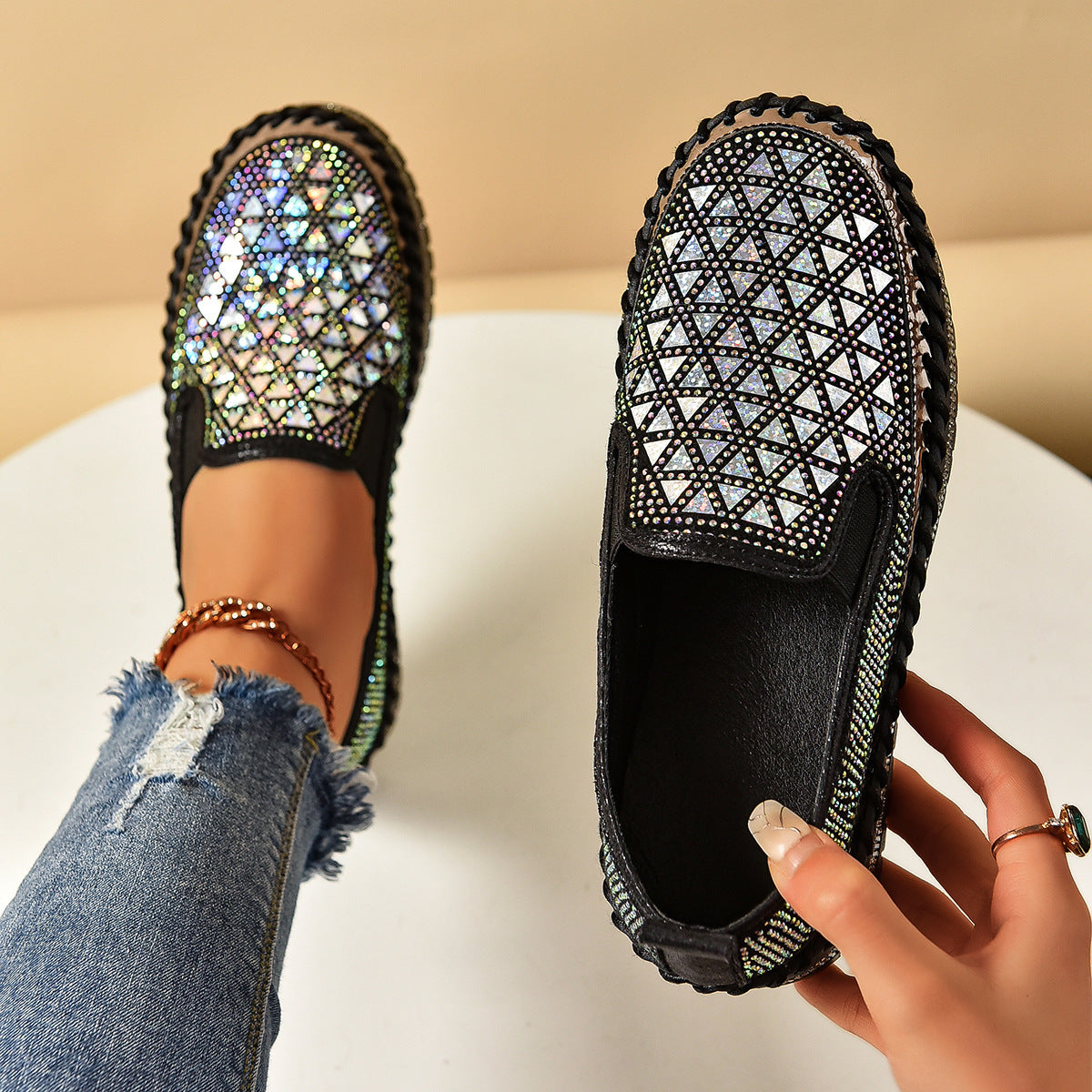 Glitter Loafers