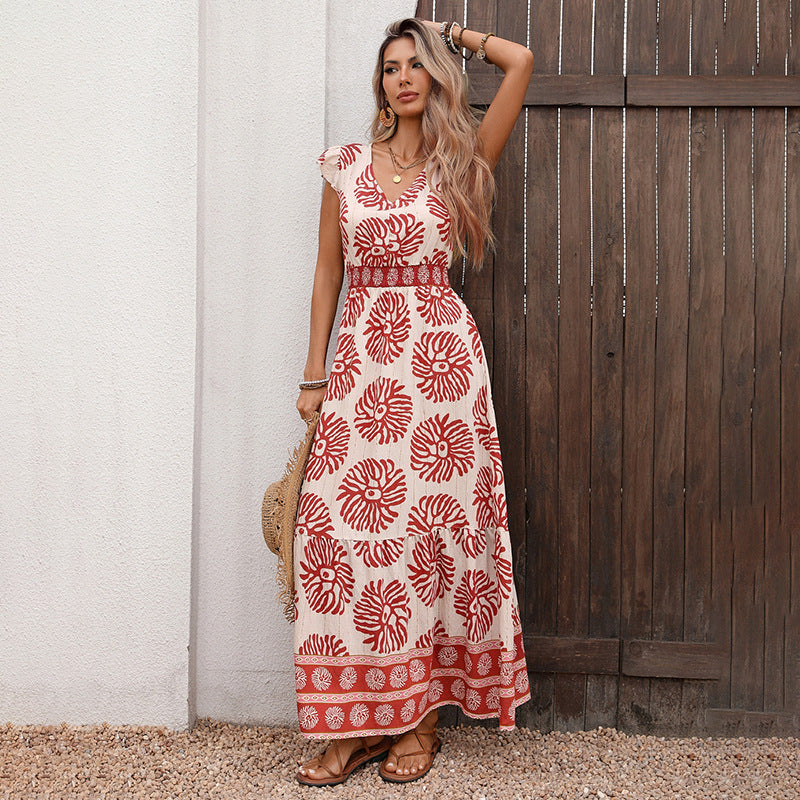 Maxi jurk skin pink
