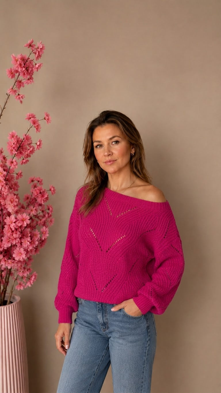 Off-Shoulder Knit