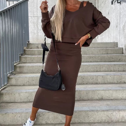 Comfy hoodie en jurk 2-delig