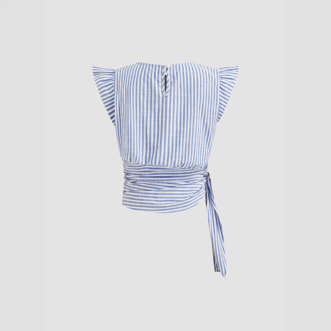 Blouse-Inspired Striped Top