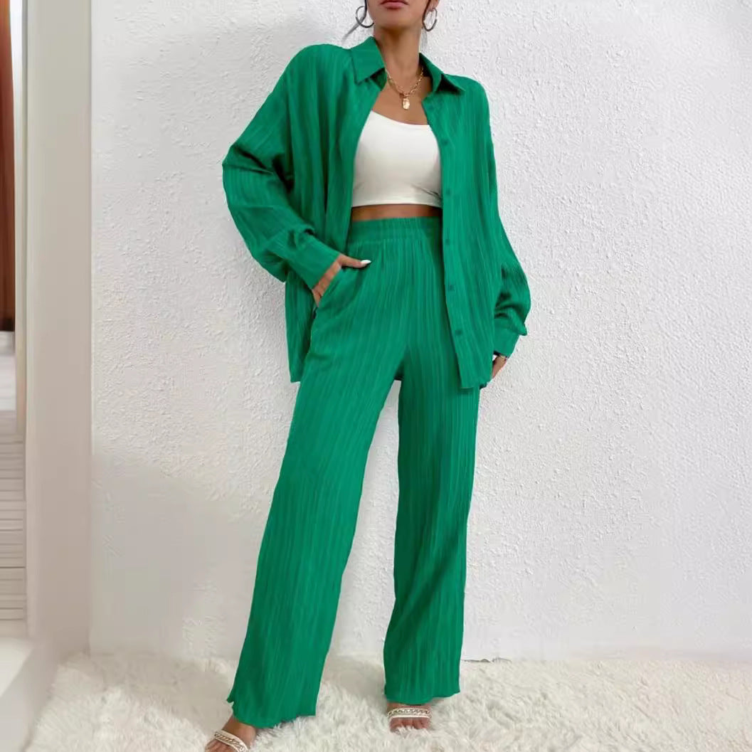Geplooide Loose Fit 2-delige set