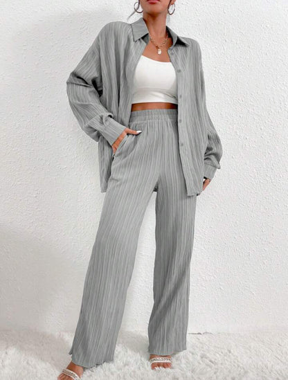 Geplooide Loose Fit 2-delige set