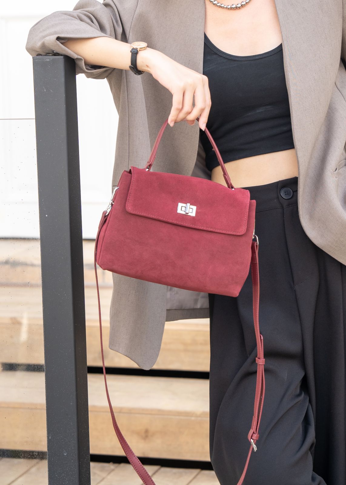 Suède Leren Handtas