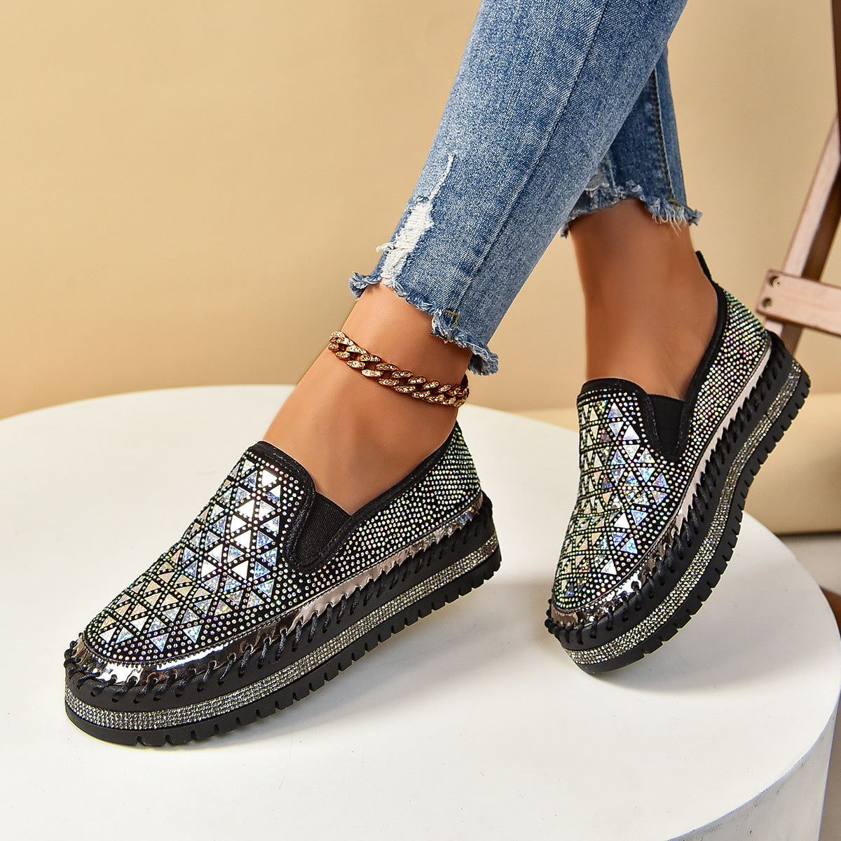 Glitter Loafers