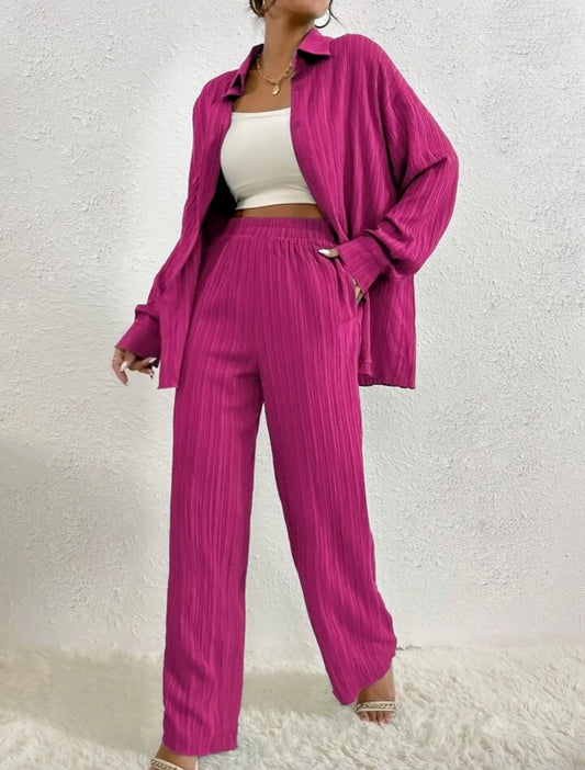Pleated Loose Fit 2-Piece Set