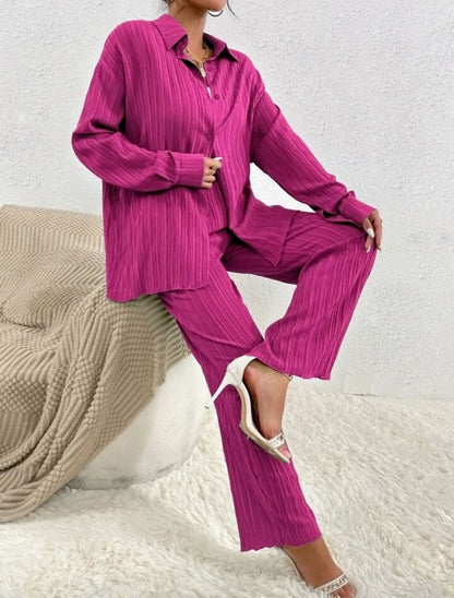 Geplooide Loose Fit 2-delige set