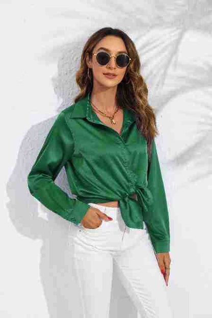 Satijn Look Blouse