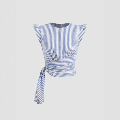 Blouse-Inspired Striped Top