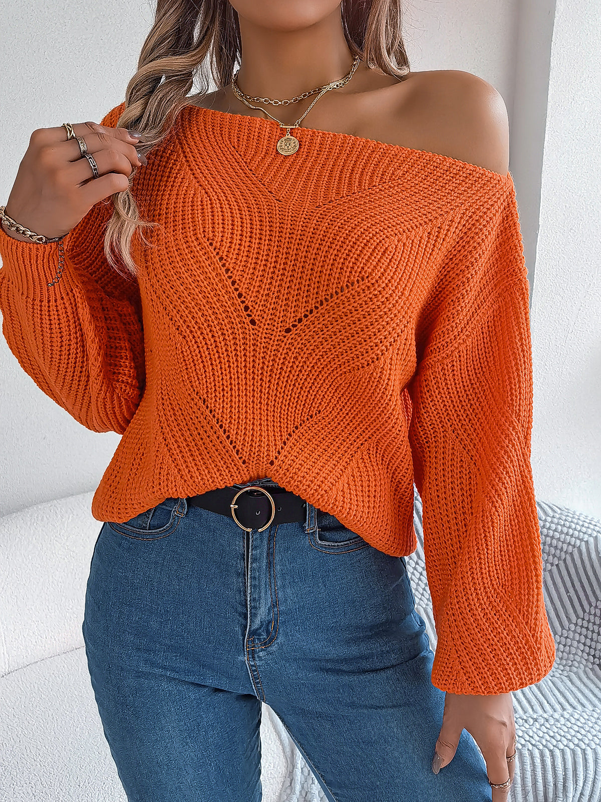 Off-Shoulder Knit