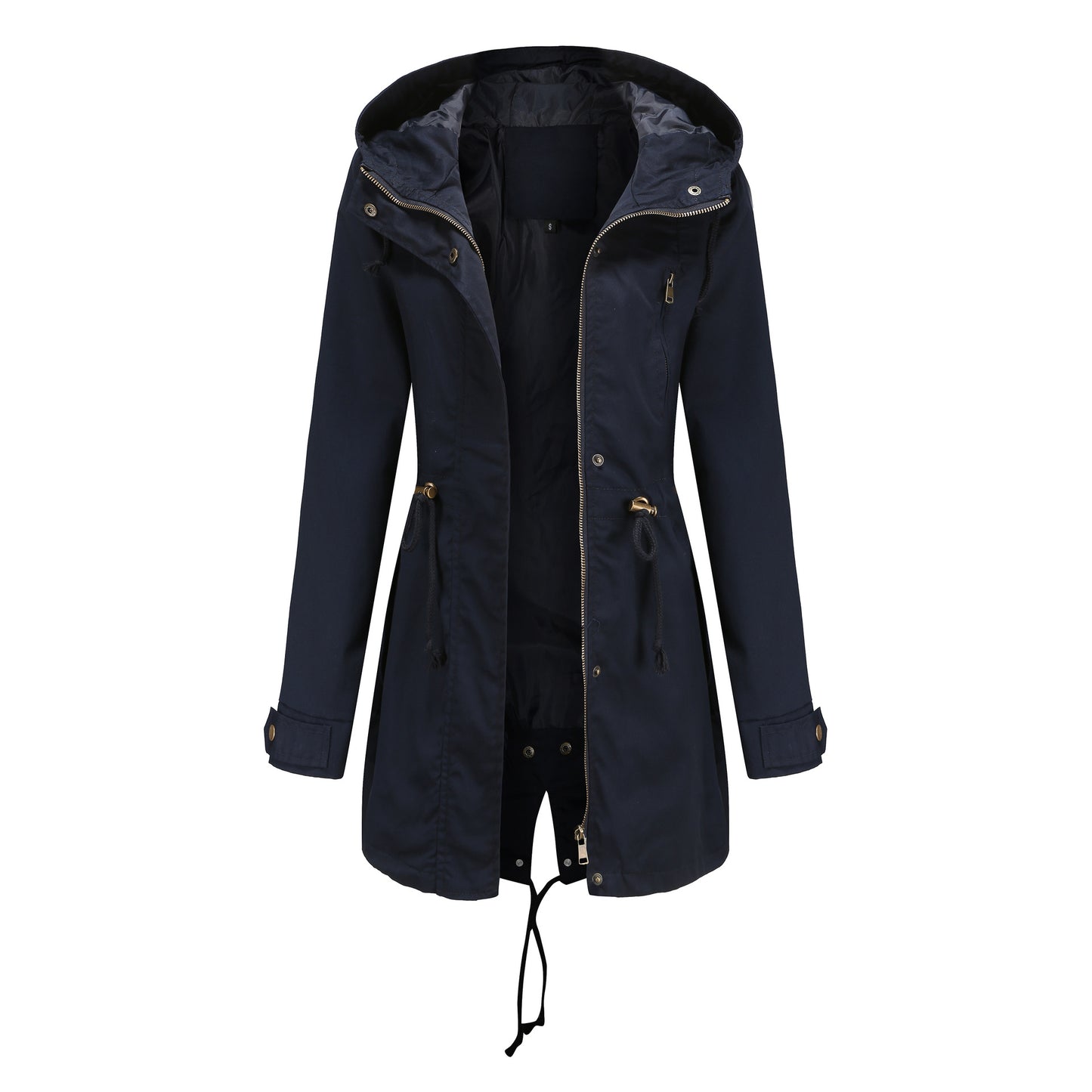 Lichtgewicht trench jacket met capuchon